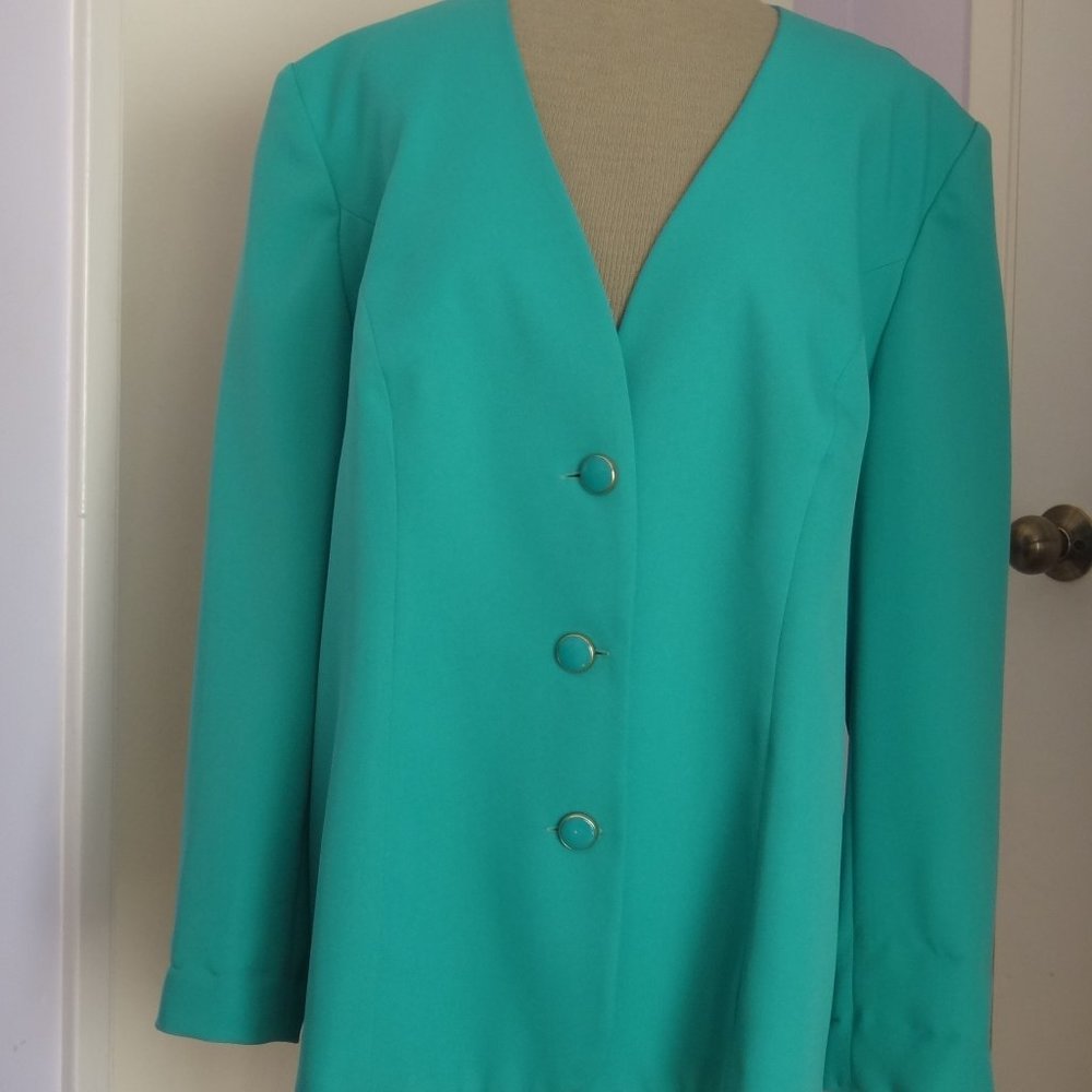 Elegant Dressy Collarless Jacket Blazer Top NEW